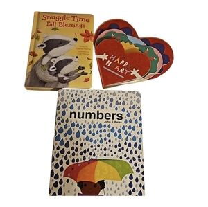 ZONDERKIDZ CHILDREN'S Book Bundle of 3 Hardcover Numbers Happy Heart Snagle time